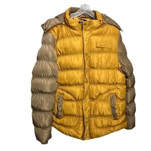 Wantdo Winter Coat Puffer Jacket Hooded Faux Fur Collar Size M
